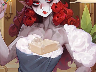 Pink Hair Hentai Furry Girl with Big Tits Rides Big Cock and Gets Her Tight Little Pussy Creampied - Hotel Tales (steam Game)
