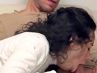 I Watch TV with My Horny Stepsister and Make Her Suck My Cock