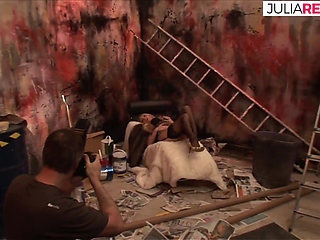 Big boobs bitch sucks cock then gets fucked to a cumshot