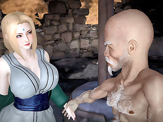 Tsunade Got Her Pretty face Fucked By a Big Old Cock And Got Facialized
