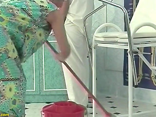 Hairy 92 years old granny rough fisted and fucked by her doctor