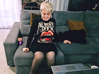 POV on my mature MILF pussy while I masturbate and use a dildo