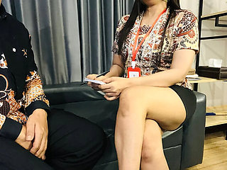 Kind Banker Nadalyne Gives Free Pussy to Customer - Big Ass Indonesian Secretary in Uniform