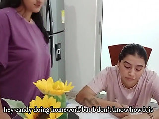 Latina Lesbian Stepmom Asks Her Beautiful Stepdaughter to Fuck Her Pussy