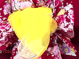 Chiharu Sizzles in Kimono with Sultry Japanese Blowjob Thrills and Hot Creampie Action