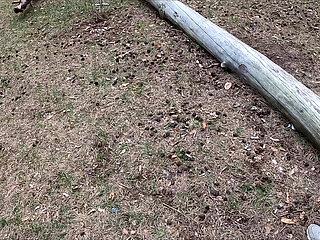 The Guy Walks with A Vibrator in The Park and Masturbates