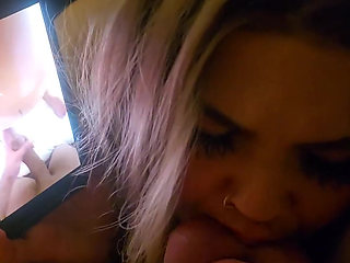 Watching Me Get Fucked Raw for a Creampie From a Big Cock! Flat Pink Pussy Cock Cage for Cuckie as I Give Him Sph & CBT!