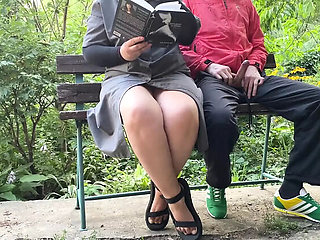 Shy Son-In-Law Gets Handjob From Busty MILF Mom In Public Park - Big Ass Ukrainian BBW