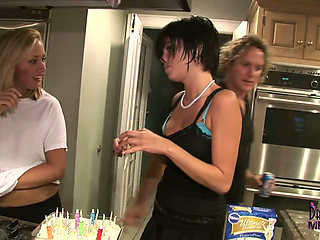 Private home video girls show tits ass & spread their pussies at a birthday