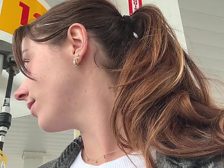 Trying Not to Cum Too Loud While I Pump My Gas