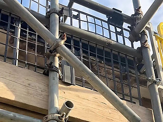 Nervous British Wife Home Alone Opens Window For Builder - Big Natural Saggy Tits & Solo Dildo Play