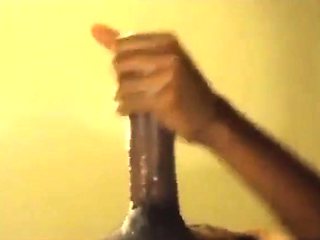 Black guy jacks off his big cock and cums hard