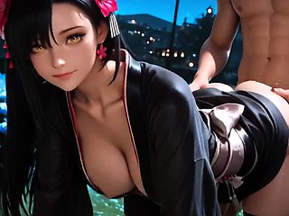 Tifa Lockhart shows huge boobs getting pounded with passion