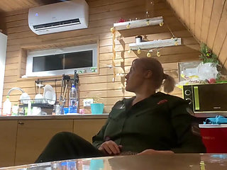Alone forester ride a bbc dildo