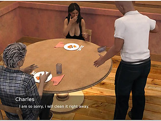 Project Hotwife - Gameplay - Roleplay - Hotwife Teases Waiter During Dinner