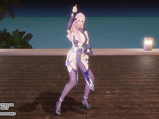 MMD Hyolyn - See Sea Seraphine Sexy Kpop Dance League of Legends Hentai Uncensored 4K 60FPS