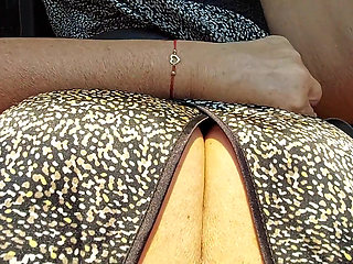 Stepmom in Heels and Short Skirt Teases in Public on the Way to the Office. Part 1