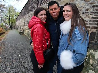 Brunette beauty Taylee Wood in hot threesome