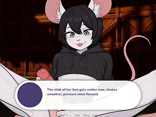 Mouse Girl Give the best Foot Job