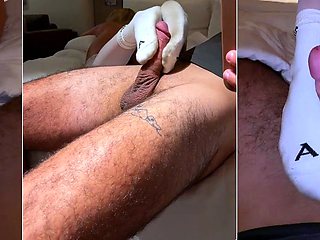 Blondie Loves Giving Vacation Sockjobs In Stockings! - POV