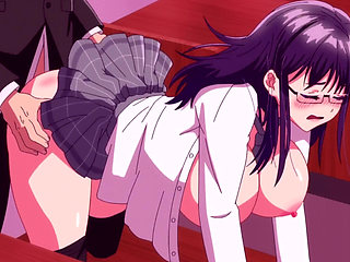 Horny & Busty Brunette Teacher Get Fucked At School - Hentai