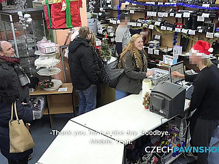 Busty blonde returns for a private deal (CzechPawnShop)