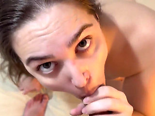 Naughty Wife Gives Blowjob Until She Gets Milk