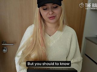 Blonde Deep-Throats in POV Delivery Service Cumshot