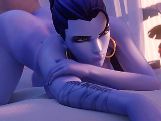 Widowmaker From Overwatch - Sniper Mission Failed Because of Big Cock - Doggystyle & Beach Jack-o Pose Big Ass Fuck 3D