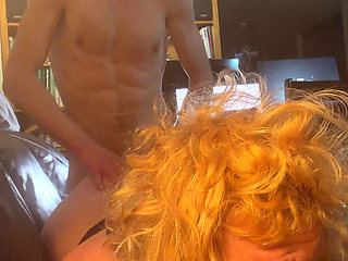 The Finishb of Me Pounding Her From Behind Over the Couch Arm