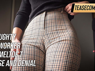 Naughty Coworker Cameltoe Tease and Denial