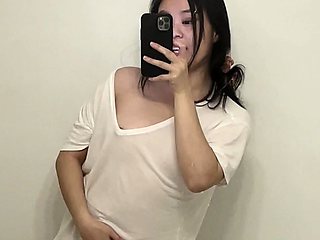 Amateur young teen solo masturbation on her livingroom