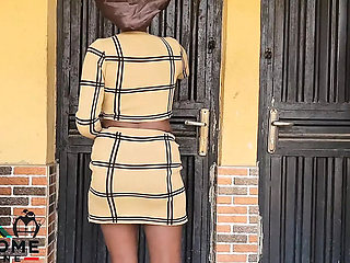Nigerian Delivery Girl Side Hustle: Sweet Pussy for Client with Doggy Style Blowjob