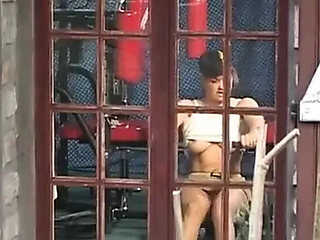 German Teen in Short Skirt Gets Anal Fuck From Gardener