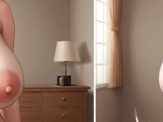 A Shy Girl with Very Large Breasts, "don't Look, I'm Shy.