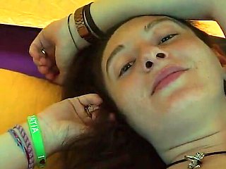 Cum on Belly and Pussy in Tent in Naturist Campsite in Croatia