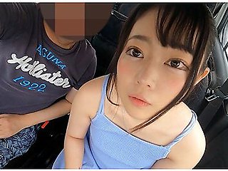 Big Eyes! Small & Cute! 147cm Osaka Mini Galblowjob & Handjob While Driving Locally