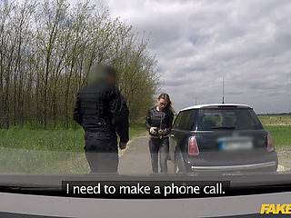 Fake Cop - Nerdy Perky Tit Driver Creampied by Cop