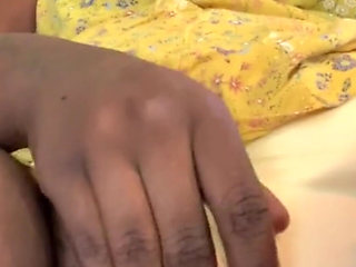 Knickers to the Side Rubbing My Tight Hairy Black Pussy