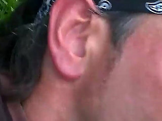 Cock Sucking Babe Kneels, Deepthroats and Ass Riding Huge Cock Outdoor