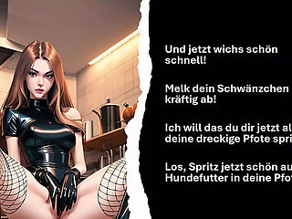 German Mistress Anal JOI: Humiliation & CEI Instructions for Slave Training