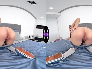 Teen Lucianna's tiny tits and wet pussy shine in a hot sock-clad solo session