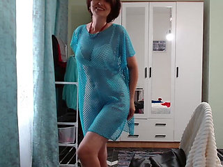 Russian Dressed up in Different Outfits and Her Got Wet