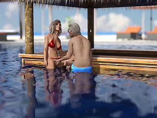 Tacos Cuck Watches His Wife Giving Pussy to an Old Chap and Deepthroating His Cock by the Pool - Episode 90