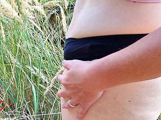 JuicyDream Horny Wife Fingering Pussy Close-Up in Forest Outdoor 4K