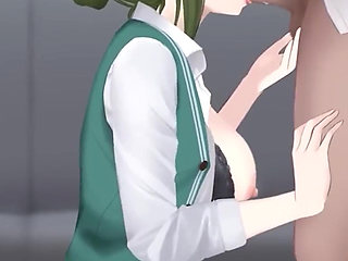 Cartoon girl in school fuck bf and gaving blowjob