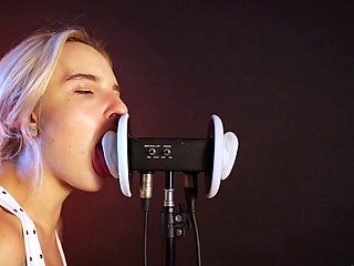 ASMR Close Up Juicy Ear Licking by Elsa