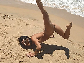 Real Amateur Couple Fucking in Public Beach - Doggy Style & Blowjob