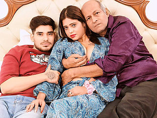 Indian Step Daughter Hardcore Sex with Step Dad and Stranger - Hindi Audio 4k Desi Village