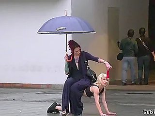 Petite Spanish Slave Disgraced In The Rain